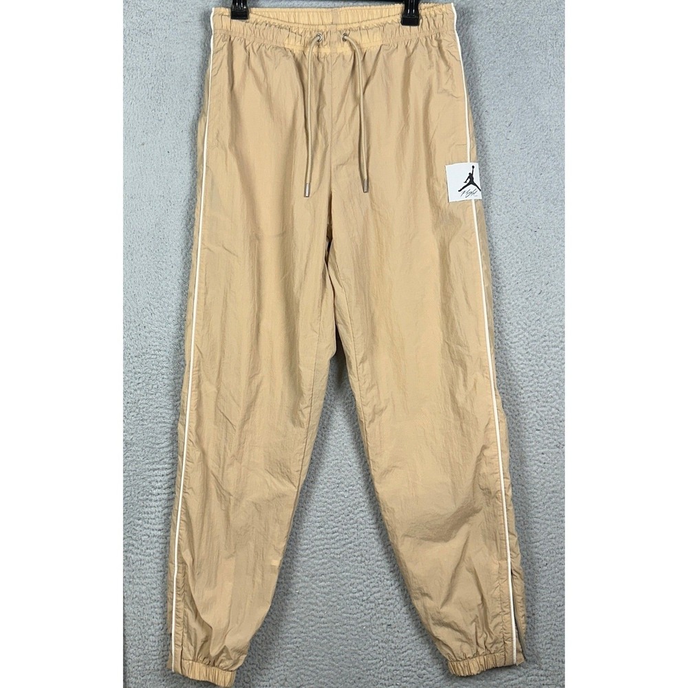 Jordan Flight Essentials Pants Men Small Tan Track Jogger Athletic Stretch Waist